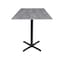 Holland Bar Stool Co 36 Tall OD211 Black Table Base w30x30 foot and 32x32 Square Greystone Top, IndoorOutdoor OD211-3036BWODS32SQGryStn - alternate 1